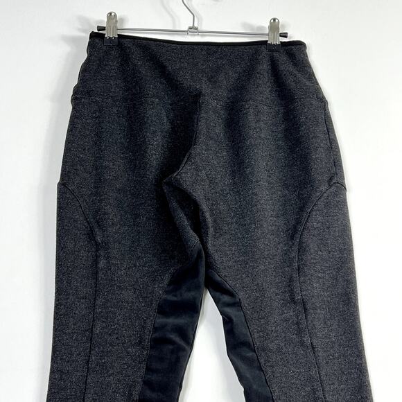 Lysse Twill Ponte with Ultrasuede Equestrian Panels Legging Charcoal Gray Medium - Picture 7 of 9